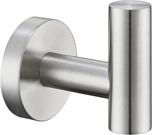 Angle Simple Robe Towel Hook, Brushed Nickel SUS304 Stainless Steel Bathroom Towel Holder