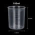 100Pcs 100ML Plastic Graduated Measuring Beaker Set, Clear Liquid Mixing Cups for Epoxy Resin, Lab Use, Tapered Spout