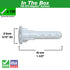 TOGGLER Alligator AF8 Flanged Anchor, Polypropylene, for #8 to #14 Fastener Sizes, Pack of 100