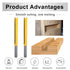 HOHXEN 1/4-Inch 3/8 Inch 3 Inch (Pack 1) Double Flute Straight Bits, Shank Straight Router Bits Width Woodworking