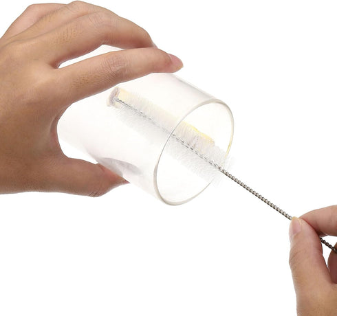 PATIKIL 7.9" Straw Cleaner Brush Set, 13 Different Diameter Stainless Steel Nylon Pipe Wire Cleaning Brush for Lab