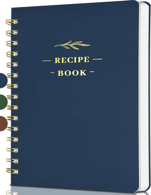 Perfect Blank Recipe Book, Hardcover Personal Recipe Notebook to Write Your Own Recipes, Holds 144 Exclusive Formulas