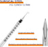 100 Pack 1/2 ml/cc 31Ga Lab Supplies, Individually Packaged