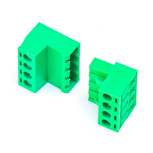 10 Set 5.08mm 4 Pin Male & Female Phoenix Type Connector, No Soldering Green PCB Screw Terminal Block