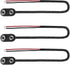 9V Battery Snap On Hard-Shell Clip Connector with Insulated Wires, 3 Pieces