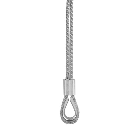 Eowpower 100 Pieces 1/8 inch Wire Rope Aluminum Sleeves Cable Crimps & 16 Pcs M3 Stainless Steel Thimbles