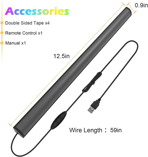 Setup, 5V Desk/PC/Monitor/Computer/Setup/Room WILLED RGB Under Monitor Light Bar, Gaming Lights for Gaming RGB Desk Led