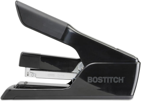 Bostitch Office EZ Squeeze Flat Clinch Stapler, 75 Sheet, Reduced Effort, Black (B875)