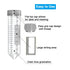 ONiLAB 50mL Conical Centrifuge Tubes, 25pcs Plastic Test Tubes with Leakproof Screw Caps, Sterilized