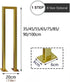 PAUANI U-Shaped Iron Stairway Guardrails - Indoor Stair Railing Handrail, Gold Retro Safety Non-Slip Hand Rails, Garden