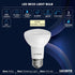 BR20 Bulb, 45W 3500K Dimmable, 460 R20 Bulb 6.5W, E26 (4 Pack) LUXRITE LED Equivalent, Natural White, Lumens, LED Flood