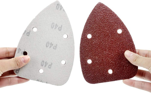 Coceca Assorted Sandpaper Sanding Pads for Mouse Detail Sander, 50pcs 40 80 120 180 240 Grits