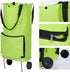 Folding Shopping Cart with Wheels Foldable Grocery Cart on Wheels Trolley Shopping Bag Expandable Rolling Hand Pulling