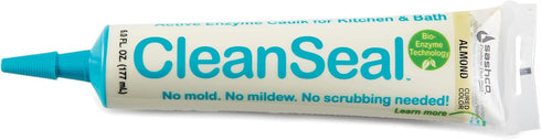 Clean Seal Active Enzyme Caulk, Almond, 6oz for Kitchen & Bath (Pack 1)
