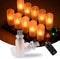 TWOHORSER Portable USB Night Light Bulb,Flame Effect Lamp with Remote Control and Timer,Car