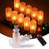 TWOHORSER Portable USB Night Light Bulb,Flame Effect Lamp with Remote Control and Timer,Car