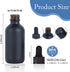 1 oz Amber Glass Boston Bottles 24 Pack with Eye Droppers and Black Caps for Essential Oils