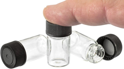SE Glass Vials with 1" x 9/16" Diameter (Pack of 144)