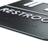 USA Made Men's and Women's Restroom Signs, ADA-Compliant Bathroom Door Signs for Offices, Black, Blue, Grey and
