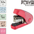 Max HD-10FL3K/P Sakuri-Flat Stapler, Holds 100 Spare Needles, Pink