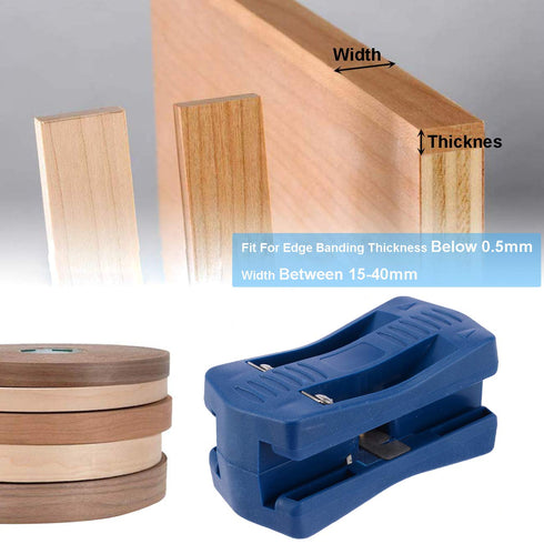 Edge Banding Trimmer - Mini Plastic PVC Plywood Melamine Wood Edge Band Cutter for Woodworking