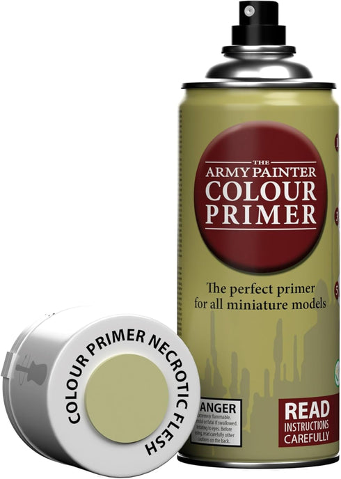 The Army Painter Color Primer Spray Paint, Necrotic Flesh, 400ml, 13.5oz - Acrylic Spray Undercoat for Miniature Painting - Spray Primer for Plastic Miniatures by The Army Painter