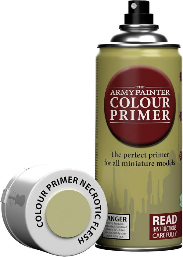 The Army Painter Color Primer Spray Paint, Necrotic Flesh, 400ml, 13.5oz - Acrylic Spray Undercoat for Miniature Painting - Spray Primer for Plastic Miniatures by The Army Painter