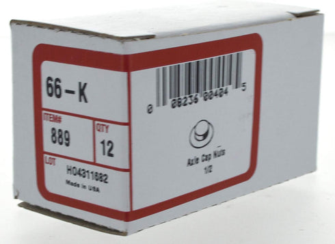 Hillman 889 Axle Pushnut Fastener, 12-Pack, 1/2 in., Zinc