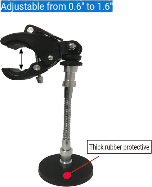 Pmsanzay 0.6" 1.6" Magnetic Base Mount Flashlight Mounting Brackets Flashlight Holder - Strong Magnet Base