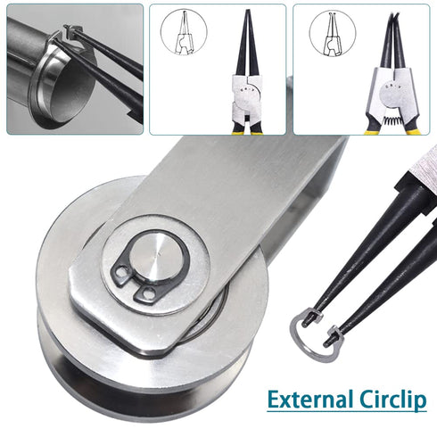 Stainless Steel Cable Pulley Wheel, Swivel Pulley Block for Lifting Gym Equipment, Clothesline, 4 Pack