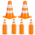 Tweruna 30 PCS Mini Traffic Cones, 1" Mini Orange Cones Roadblock Signs, Small