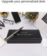 Ballpoint Pen for Men Women, Executive Home Office Use with Gift Box, Refillable 1.0mm Black Ink B8 (Fancy Deep Gray)