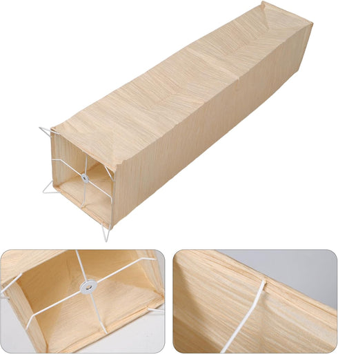 Uonlytech Japanese Paper Floor Lamp Shade: Foldable Replacement Lampshade for Standing Lamp, Light Yellow Decorative