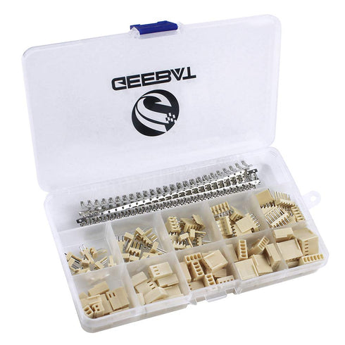 GeeBat 300pcs 2.54mm KF2510 Connector Kit with Female Pin Headers, 2/3/4/5/6 Pin Housing Connector