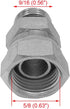 (2-PACK) 6900-06-06-O Hydraulic Adapter Fitting 3/8" Male O-Ring Boss (9/16"-18UNF)×3/8" NPSM Female Pipe Swivel (3/8"-18NPSM) Straight Joints Carbon Steel by BEITERSTOE