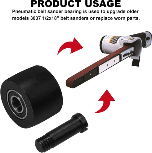 3037PAS Pneumatic Belt Sander Bearing, Fits Astro Pneumatic Tool Pulley Assembly (2PCS)