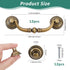 6 Sets 4 inch SUPERFINDINGS Vintage Bail Pull Handles Hole Center Antique Bronze Drawer Handles Alloy Drop Pulls