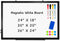 Double-Sided Magnetic Whiteboard, 24" x 18" Dry Erase Board with Black Aluminum Frame for Home, School, Office