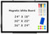 Double-Sided Magnetic Whiteboard, 24" x 18" Dry Erase Board with Black Aluminum Frame for Home, School, Office