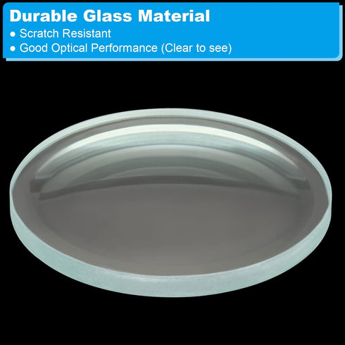 PATIKIL 12" (300mm) Focal Length Double Concave Lens, 75mm Diameter, 6mm Height, Clear Glass Lens