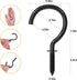 RELBRO Screw Hooks, 1-1/4 Inch Metal Cup Hooks, Black, 50 Pcs