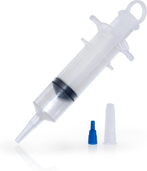 ONE-CARE 60ml ENFit Transparent Syringes White Set with Slip Tip & Adapter