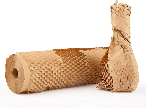 Ready Roll Packaging Paper, 12''x 131' Honeycomb Cushioning Wrap, Perforated Packing for Moving