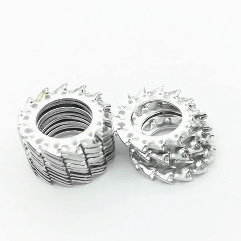 700pcs Galvanized Serrated Tooth Lock Washer Flat Washer Set for Electrical Connections, M3/M4/M5/M6/M8