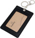 Boshiho Vertical Style Leather ID Card Badge Holder with Keychain