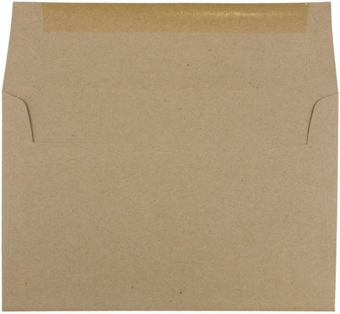 JAM PAPER A9 Premium Invitation Envelopes - 5 3/4 x 8 3/4 - Brown Kraft Paper Bag - 50/Pack