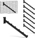 Polmart 8 Pack Gridwall Waterfall Hook, 6 Ball Wire Gridwall Hangers, Accessories for Retail Shop Display and Trade Show