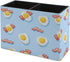 Generic Fried Eggs And Bacon Desk Organizer Leather Pen Holder Desktop Storage Makeup Drawer for Remote Control