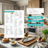 A4 Reusable Mediterranean Diet Meal Plan and Grocery List, Heart Healthy Food List with Recipes for High Blood Pressure