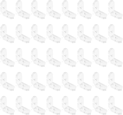 INCREWAY L Brackets Transparent 40Pcs Clear Acrylic Corner Bracket 90 Degree Support